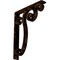 Ekena Millwork Avery Wrought Iron Bracket, (Triple center brace), Antiqued Brass 2"W x 12"D x 15"H BKTM02X12X15TAVABS - alternate 1